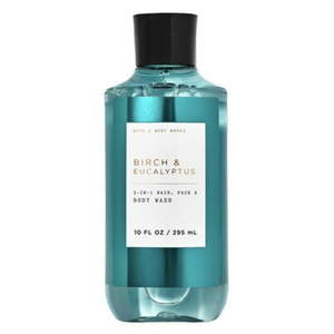 lot 4137 image: Men s Collection Birch & Eucalyptus 3-In-1 Hair  Face & Body Wash 10fl.Oz-Bath and Body Works