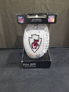 lot 4161 image: Kansas City Chiefs Signed Full Size Football
