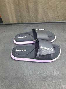 lot 4187 image: Reebok Comfort Slides with Purple Accent Size 9