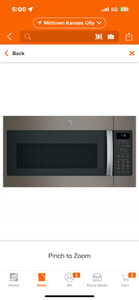 lot 13 image: GE Over-the-Range Microwave 1.9 cu ft - Retail $629