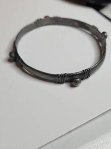 Medieval Style Iron Bangle with Decorative Knobs