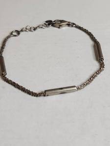 lot 995 image: Silpada .925 Sterling Silver Bar Link Chain Bracelet 4.9g