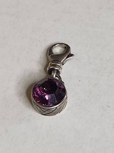 lot 1006 image: Silpada .925 Sterling Silver Purple Crystal Charm