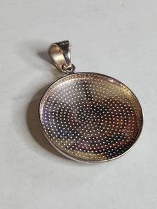 lot 1016 image: Silpada .925 Sterling Silver Round Dotted Pendant 15.1g