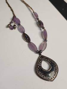 lot 1108 image: Silpada Quartz and Silver Pendant Necklace