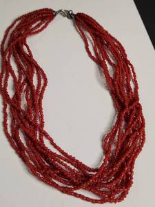 lot 1109 image: Silpada Multi-Strand Red Coral Beaded Necklace