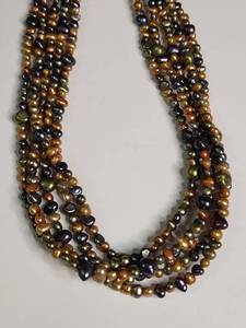 lot 1129 image: Silpada Multi-Strand Freshwater Pearl Necklace