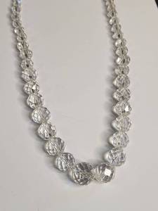 lot 1154 image: Clear Crystal Bead Necklace with Decorative Clasp
