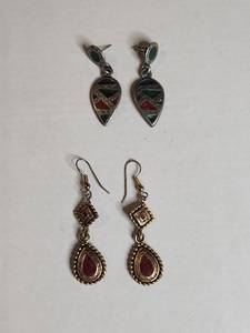lot 1241 image: Southwestern Style Mixed Metal Earring Sets