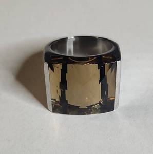 lot 1308 image: Silpada On The Rocks Retired Stainless Steel Band Ring