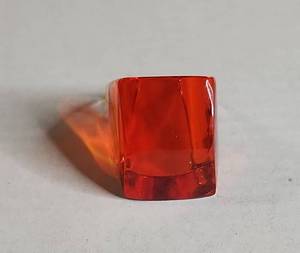 lot 1310 image: Red Lucite Statement Ring