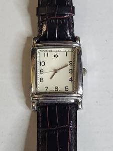 lot 1408 image: Silpada Square Japanese Watch with Leather Band