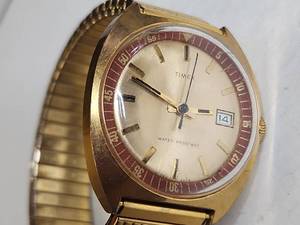 lot 1411 image: Timex Gold-Tone Watch with Date Window