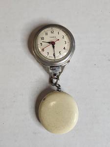 lot 1421 image: Timex Nurses Fob Watch with White Pin