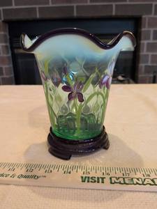 lot 27 image: Fenton Designer Showcase Iris Vase