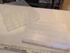 lot 41 image: Plano Clear Plastic Storage Containers