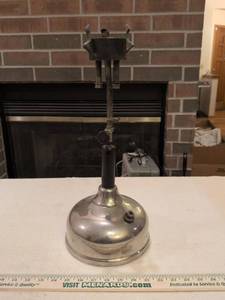 lot 157 image: 1920s Coleman Quick-Lite Gas Lamp Stand