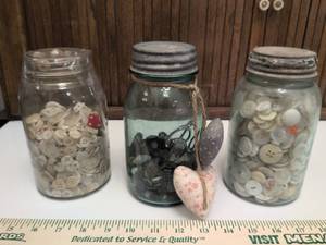 lot 169 image: Mason Jars with Buttons