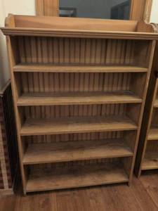 lot 177 image: Solid Pine Wood Display Shelving Unit