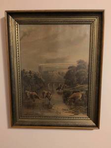 lot 214 image: 19th Century Pastoral Scene with Cattle