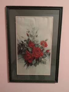 lot 218 image: Vernon Ward Red Roses Print