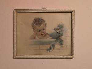 lot 221 image: 1944 Florence Kroger Lithograph Print with Bird