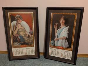 lot 256 image: 1974 Coca-Cola Calendar with Ornate Frame