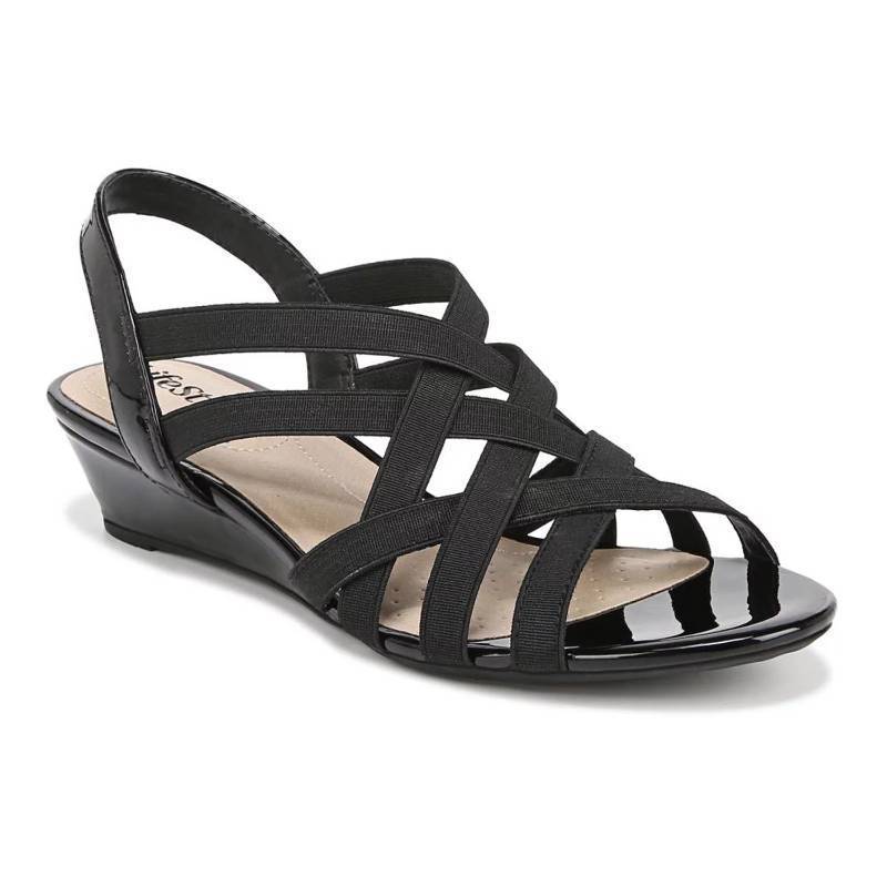 lot 55687 image: LifeStride Yung Womens Strappy Wedges CHECK PHOTOS FOR COLOR