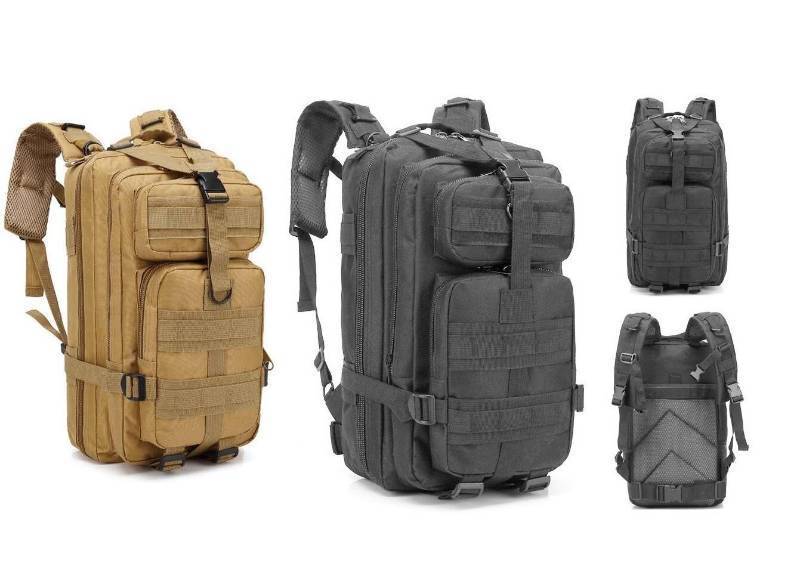 lot 5102 image: Tactical Backpack 3 Day Assault Pack Molle Bag Rucksack 30L Thick Material TAN