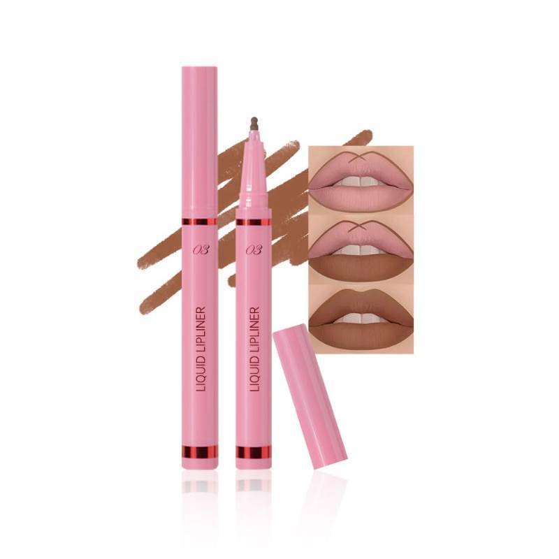 lot 56505 image: Mocha Brown Lip Liner Stain   24H Longwear Waterproof Matte Lip Contour Pen, Transfer-Proof Precision Marker for Defining & Outlining Lips All Day Stay Lip Lip Liner Marker 03#