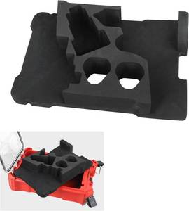lot 56740 image: 48-22-8435 EVA Packout Organizer Insert Liner for Milwau-kee Gen 3 M-12 Drill Driver  Custom Fit for Milwau-kee 48-22-8435 Packout Tool Box  Compatible with 3453-20, 3404-20, 3497-22 Gen 3 Tools