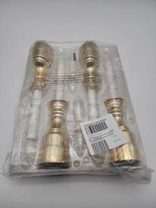 lot 56761 image: Cordless window candles set of four polished brass