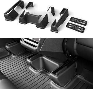 lot 56786 image: Topfit Custom Fit Underseat Protector for Tesla Model Y Juniper 2025-2026,2nd Row TPE Kick & Slide Cover with Fleece Backing, All-Weather Interior Accessories