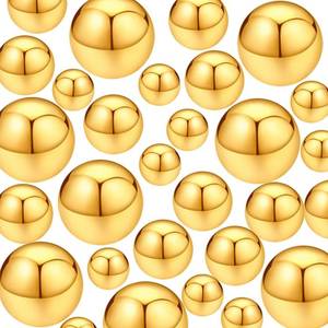 lot 56821 image: 220Pcs Brightgold Pearl Beads for Vase Filler, No Hole Faux Pearls for Candle Centerpieces, Wedding Centerpiece, Birthday Party Home Decor, 81420mm