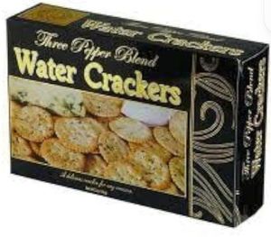 lot 1903 image: Three Pepper Blend Water Crackers Box (NO VISIBLE DATE)