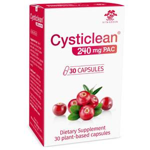 lot 1909 image: Cysticlean Cranberry PAC Supplement 240 mg PAC, Sugar-Free Urinary Tract Infection Support Most Effective Cranberry Pills for Cystitis &amp Interstitial Cystitis Relief