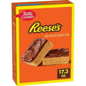 lot 1923 image: Betty Crocker REESE S Peanut Butter No Bake Bars Mix With HERSHEYS Frosting  17.3 oz