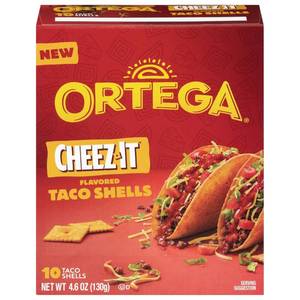lot 1928 image: Ortega Cheez-It Flavored Taco Shells, Hard Taco Shells Made With Cheez-It Flavor, 10 Count, 4.6 Ounce
