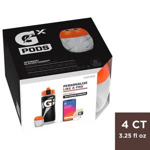 lot 1941 image: Gatorade 3.25oz GX Glacier Pod Bottle - Cherry Kosher, Energy Drink Mix, Non-Caffeinated
