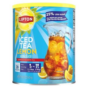 lot 1942 image: Lipton Reduced Sugar Lemon Iced Tea Mix - 3 lbs 2.2 oz