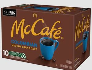 lot 1982 image: McCafe Colombian, Single Serve Coffee Keurig K-Cup Pods, Medium Roast 10 pods