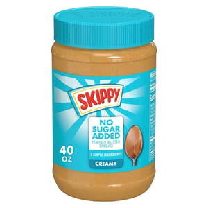 lot 2004 image: SKIPPY No Sugar Added Creamy peanut butter spread  Shelf-Stable  40 oz Plastic Jar
