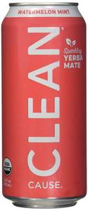 lot 2034 image: Clean Cause Organic Watermelon Mint Sparkling Yerba Mate 6pk, 16 FZ (EXP 08.23.26)