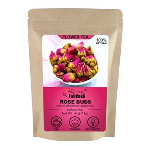 lot 2036 image: FullChea - 100% Pure Natural Dried Rose Buds - 4oz114g - Premium Food-grade Fragrant Rosebuds Dried Flowers - Perfect Choice For Rose Tea, Baking, Crafting, Soap Making (EXP 02.10.27) (STOCK PHOTO NOT EXACT)