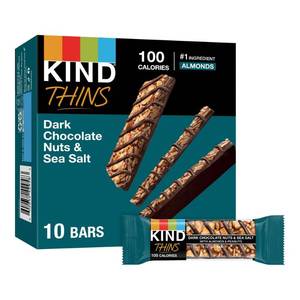 lot 2049 image: KIND Thins Dark Chocolate Nuts Sea Salt - 7.4oz10ct