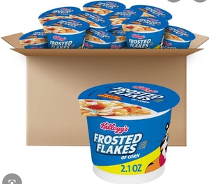 lot 2083 image: Kelloggs Frosted Flakes Cereal Cups 12 2 Oz Cups