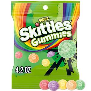 lot 2101 image: SKITTLES Gummies Sour Tart Gummy Candy, 4.2 Oz Bags (Pack of 12)