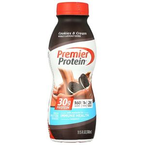 lot 2105 image: Premier Protein Shake, Cookies & Cream, 30g Protein, 11.5 Fl Oz, 4 Ct
