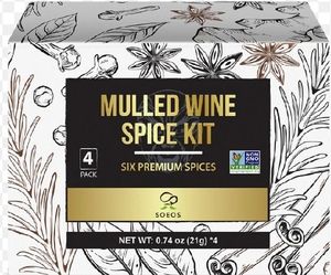 lot 2128 image: Soeos Mulled Wine Spice Kit - 4 Pack