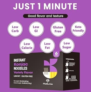 lot 2160 image: Hethstia Konjac Instant Noodles 6-Pack